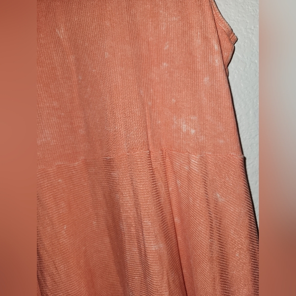 Torrid Tank Top Coral Ribbed Peplum- Ribbed Mineral Wash Size 3 NWOT - Picture 4 of 12